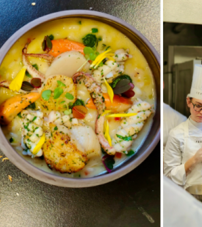 ​​​​Chef Alexander Dreyer teaches the Intensive Professional Program students in French Cuisine 